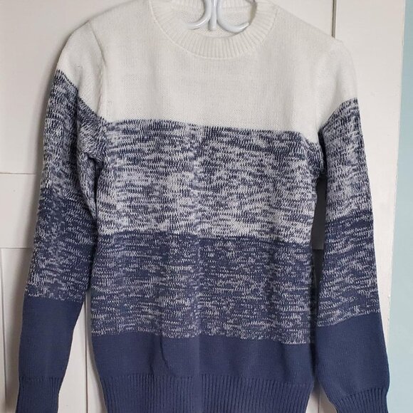 NWOT Blue and White Sweater - Picture 1 of 4